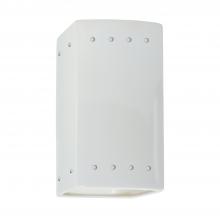 Justice Design Group CER-0925W-WTWT-LED1-1000 - Small LED Rectangle w/ Perfs - Open Top & Bottom (Outdoor)