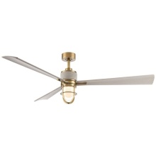 Minka-Aire F768L-LBR/WCD - Nauticus 65" LED Smart Indoor/Outdoor Ceiling Fan
